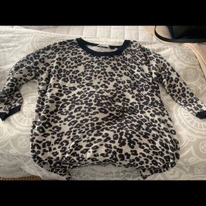Wilfred Leopard Print Silk & Cashmere Sweater